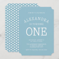 Polka bleu moderne minima point premier anniversai