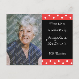 Invitation Polka Dot et la bulle rouge 80e anniversaire