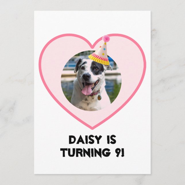 Invitation Polka Dot Photo Anniversaire (Devant)