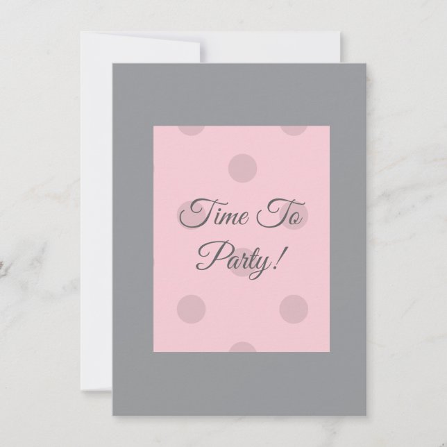 Invitation Polka Point Blush rose (Devant)