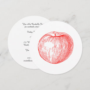 Invitation Pomme de bonbons Pommes Rouges Pommes