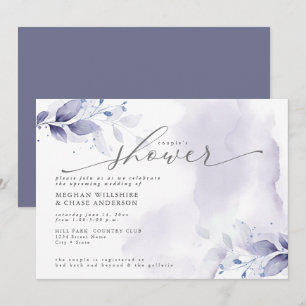 Invitation Pomme de douche Rustique Couple Plum Purple Foliag