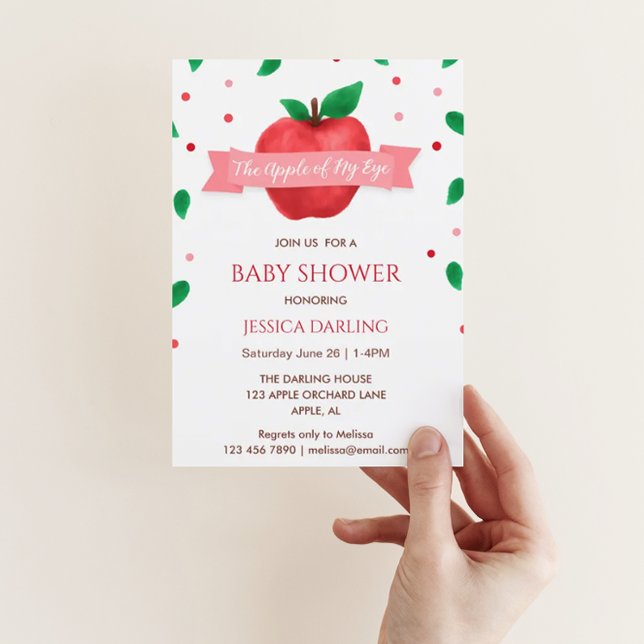 Invitation Pomme de ma chute d'oeil | Baby shower d'été (Créateur téléchargé)