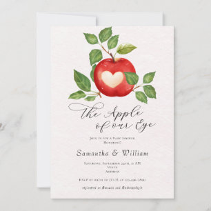 Invitation Pomme de nos yeux Automne Harvest Baby shower rust