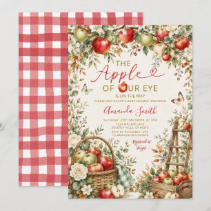 Invitation Pomme de nos Yeux Baby Shower Automne Floral