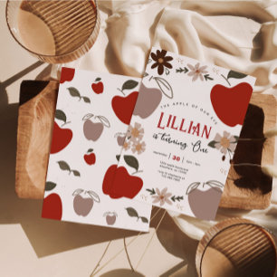 Invitation Pomme de nos yeux Pomme à thème Anniversaire