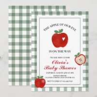 Pomme de nos yeux rouge gingham Baby Shower