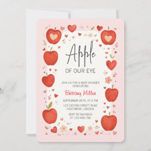 Invitation Pomme de notre Baby shower de chute de l'oeil