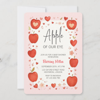 Invitation Pomme de notre Baby shower de chute de l'oeil