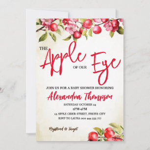 Invitation Pomme De Notre Baby shower Oeil, Baby shower Autom