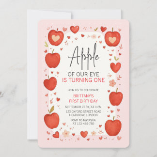 Invitation Pomme de Notre Oeil Chute Thématique Anniversaire