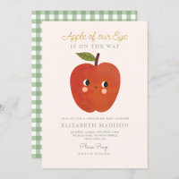 Pomme de notre oeil mignon Baby shower Apple Invit