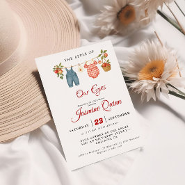 Invitation Pomme Fruit Fall baby shower Bébé saupoudrer