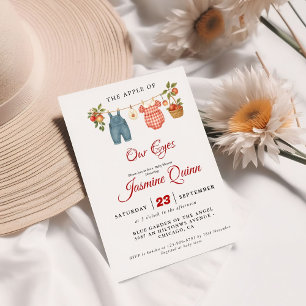 Invitation Pomme Fruit Fall baby shower Bébé saupoudrer
