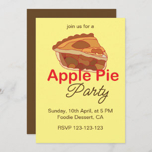 Invitation Pomme Pie Dessert