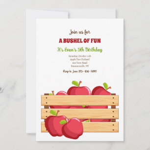 Invitation Pommes dans une caisse