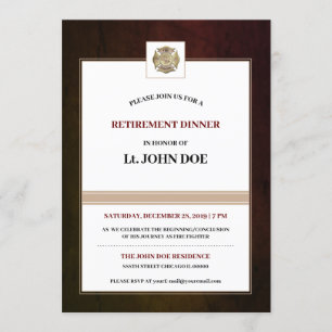 Invitation Pompier
