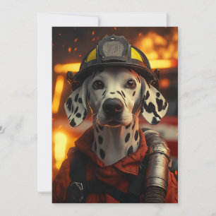 Invitation Pompier héroïque Dalmatie