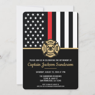 Invitation Pompier Pompier Service de retraite pompier