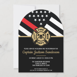 Invitation Pompier Retraite Service d'incendie pompier