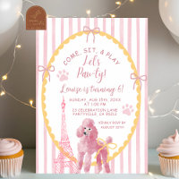 Poodé rose Français Venez Jouer Anniversaire