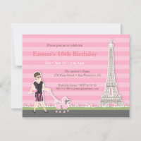 Poodle élégant Tour Eiffel Paris Fête d'anniversai