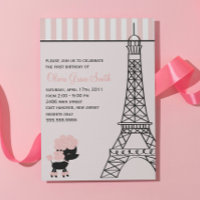 Poodle rose à Paris Anniversaire