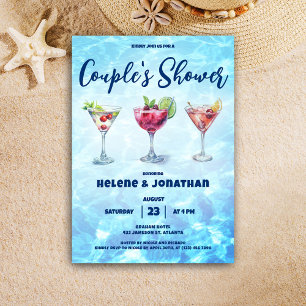 Invitation Pool Party Cocktail Couple's Shower