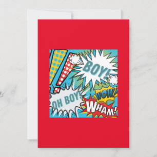 Invitation Pop Art Baby Boy
