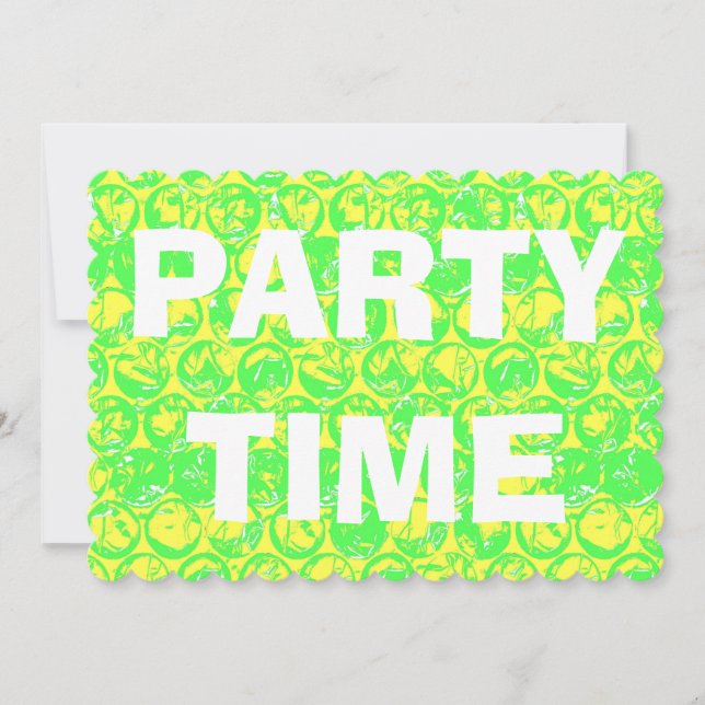 Invitation Pop art bulle envelopper ménage (Devant)