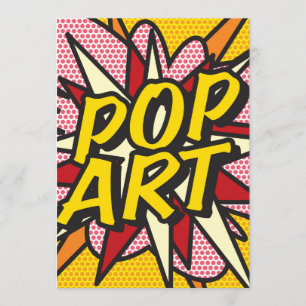 Invitation POP ART Fun Retro Book