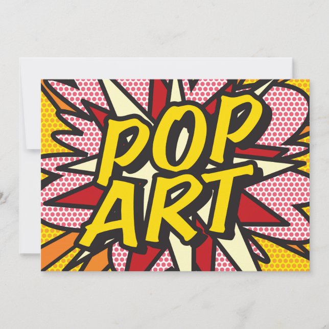 Invitation POP ART Fun Retro Comic Book (Devant)