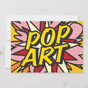 Invitation POP ART Fun Retro Comic Book