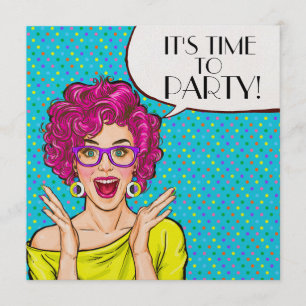Invitation Pop Art Time Party