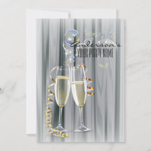 Invitation Pop Fizz Clink Champagne