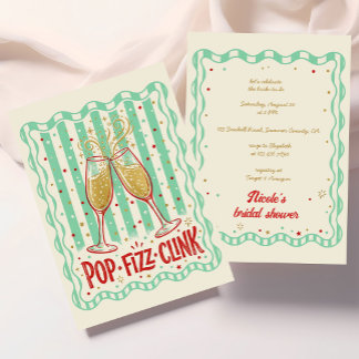 Invitation Pop Fizz Clink Enterrement de Vie de Jeune Fille
