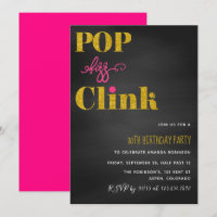 Pop fizz clink rose et or parties scintillant tabl