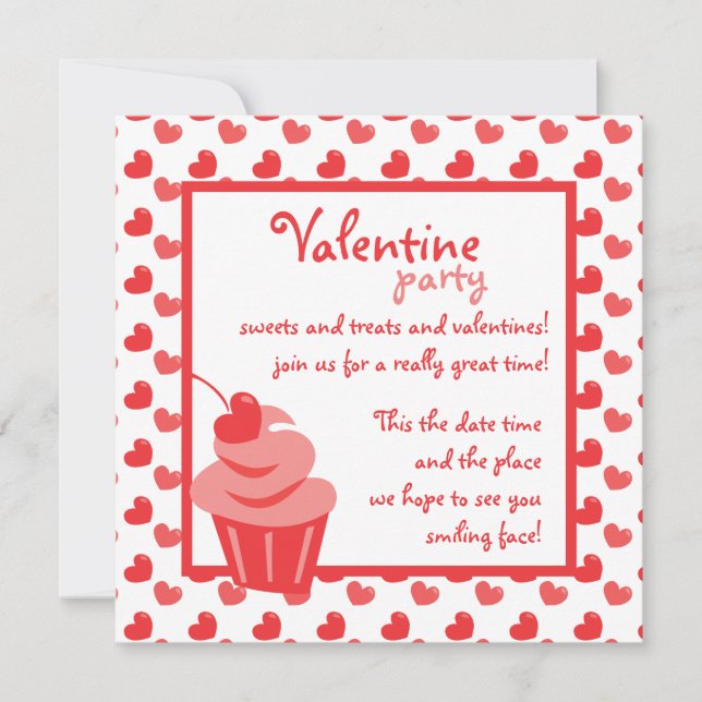 Invitation Pop Heart Cupcake (Devant)