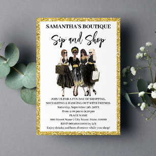 Invitation Pop-up Shop Sip and Shop
