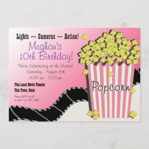 Invitation Popcorn et un film