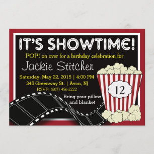 Invitation Popcorn "Showtime"