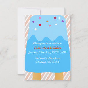 Invitation Popsicle Candyland