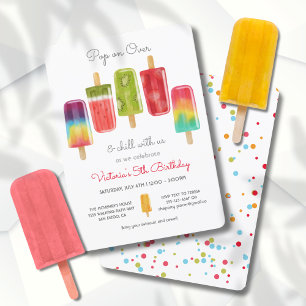 Invitation Popsicle Party Anniversaire été
