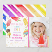Popsicle Rainbow Rose Gold Girl Anniversaire