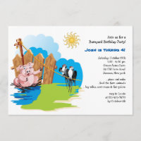 Porc dans l'invitation d'anniversaire de