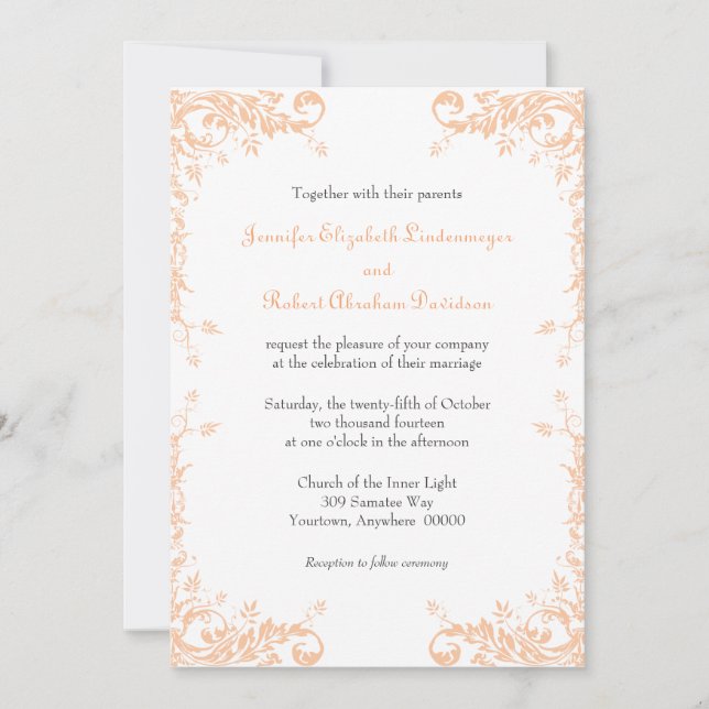 Invitation Porche de vigne Mariage (Devant)