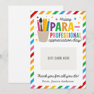 Invitation Porte-carte-cadeau pour la Journée d'appréciation 