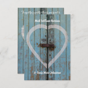 Invitation Porte de la grange rustique