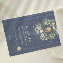 Porte de mariage bleue CHANGEMENT D'ADRESSE