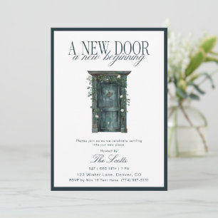 Invitation Porte Verte Rustique Maison Maison neuve 